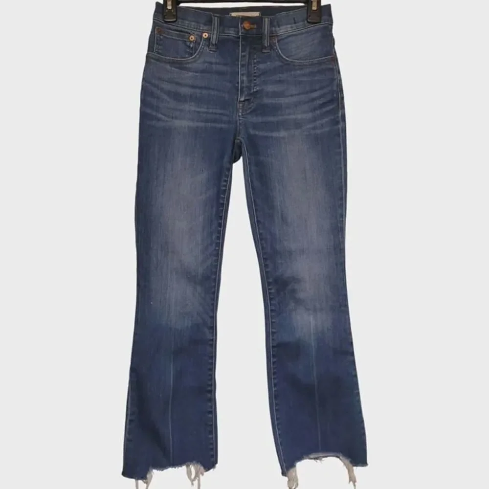 Madewell Cali Demi-Boot Jeans Women 24, 26W Casual Denim Raw Hem